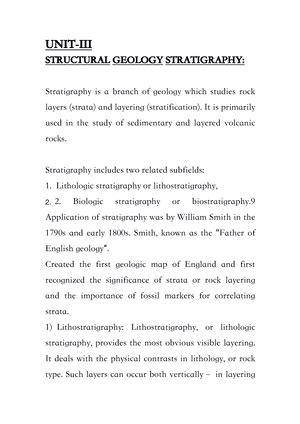 Petrology of disasters - UNIT-II PETROLOGY Definition of rock: a. In ...