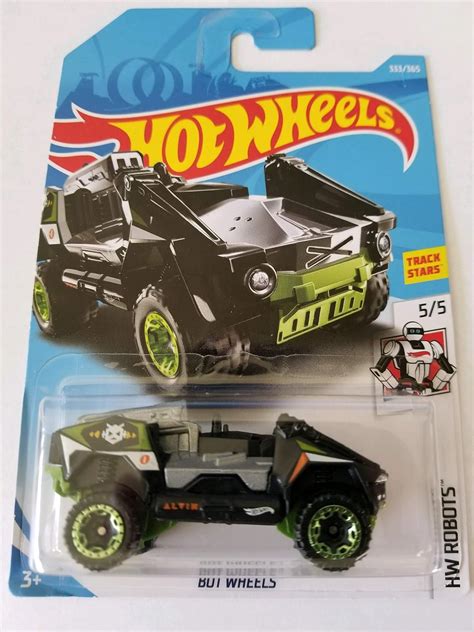 Buy Hot Wheels 2018 Hw Robots 5/5 - Bot Wheels (Black/Green), Kids ...