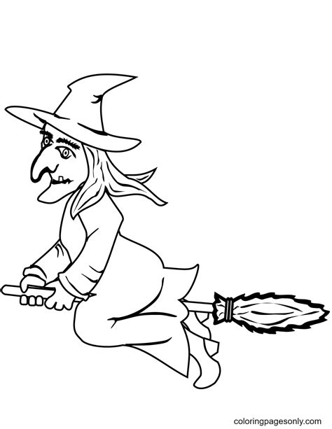 Witch Face Coloring Pages Witch Coloring Pages Wicked Printable Witches ...
