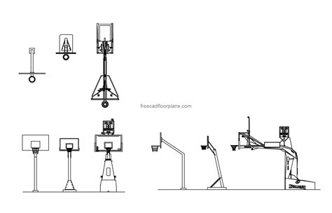 Basketball Hoop - Free CAD Drawings