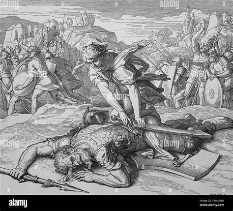 Old Testament. David slays Goliath. The First Book of Samuel ...