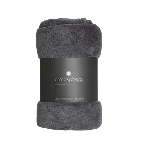 Ćebe 150x125cm tamno siva poliester Atmosphera 103871L | Volim svoj dom