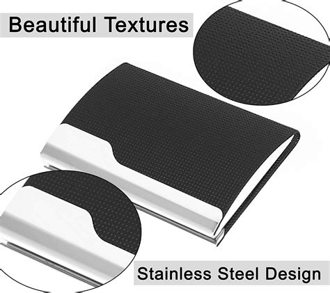 DAHSHA 2 Pack Imported PU Leather Business Visiting Card Case Wallet ...