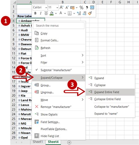 How To Collapse Rows In A Pivot Table In Excel | SpreadCheaters
