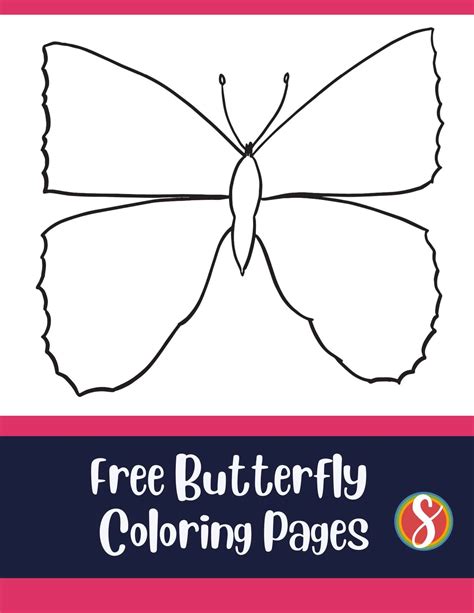 Free Butterfly Coloring Pages — Stevie Doodles