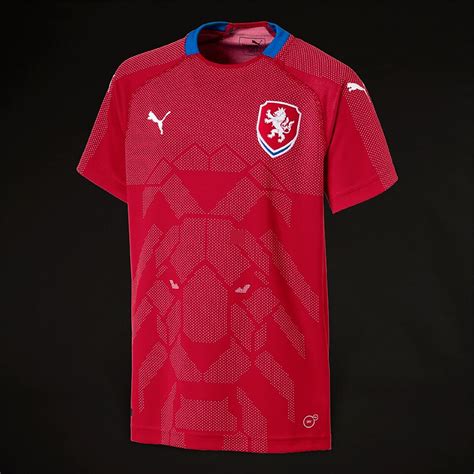 Puma Czech Republic 2018 Kids Home Shirt - Chili Pepper/Puma Royal ...