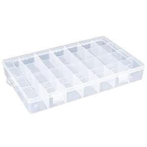 RUSHIL WERE 36 Grid Plastic Rectangular Storage Box | Free 1 Cable ...