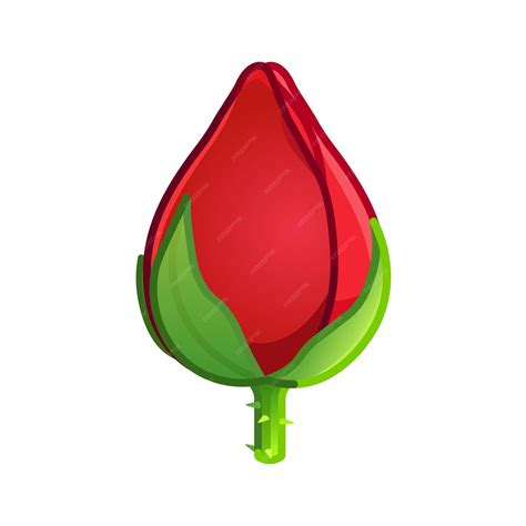 Premium Vector | Red rose with water drops large size of emoji flower