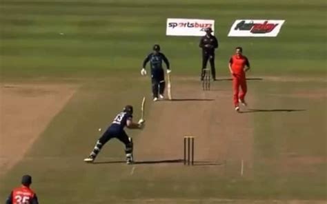 WATCH Jos Buttler Weirdest shot ENG vs NED 3rd ODI Smashes double ...