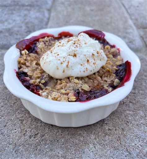 Low Calorie Cherry Berry Crunch | Simple Nourished Living