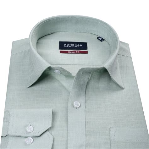 Mint Color Lyocell Cotton Shirt For Men – Punekar Cotton