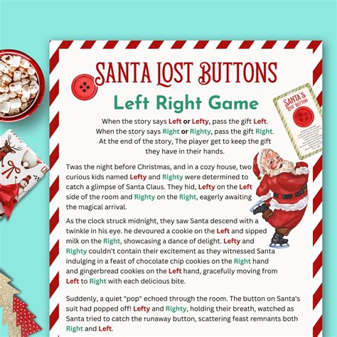 Left Right Christmas Game, Santa Funny Christmas Stories, Right Left ...