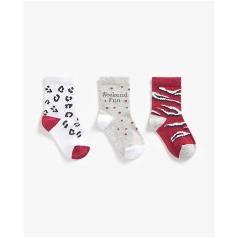 Buy Girls socks leopard and zebra design - Pack of 3 - Multicolor ...