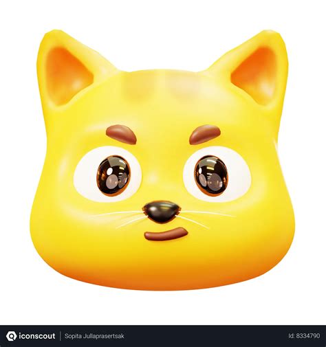 Free Smirking Cat Emoji 3D Icon download in PNG, OBJ or Blend format