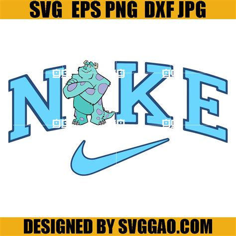 Nike Monsters Inc SVG, James P Sullivan Swoosh SVG, Monster inc ...