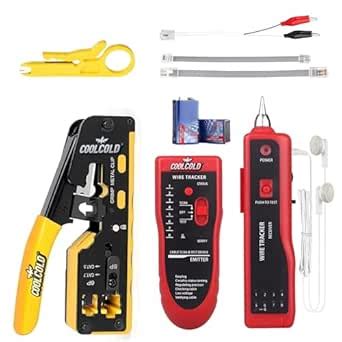 COOLCOLD LAN Tester & RJ45 Crimping Tool Kit – Network Cable Tester for ...