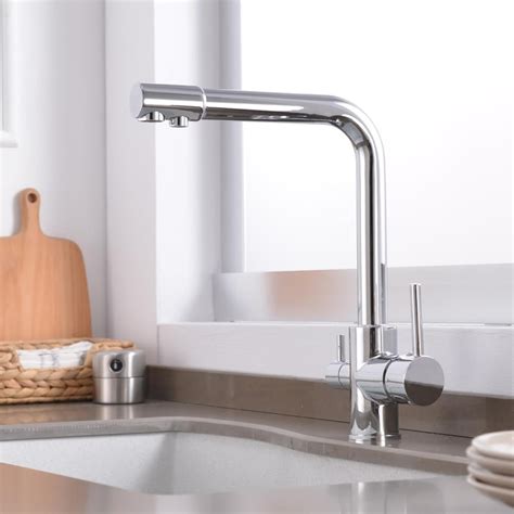 B Backline Brass Kitchen Faucet Tap Double Lever Hole RO Drinking wate