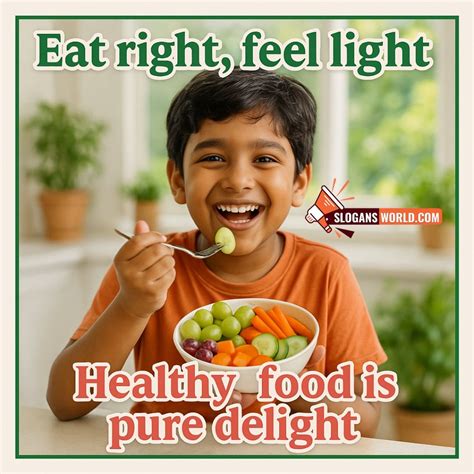 Catchy Food Slogans for Healthy Eating and Smart Choices