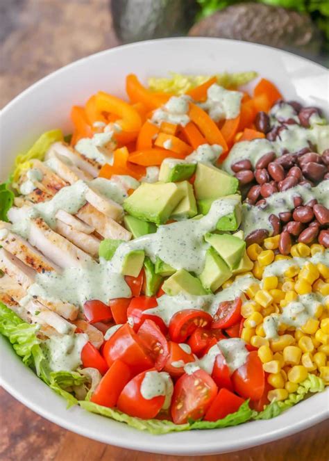 Southwest Salad Recipe with Homemade Cilantro Ranch Dressing