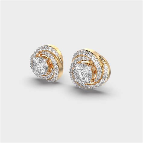 Buy Stunning Helix Padma Cut Diamond Studs At Jewelbox