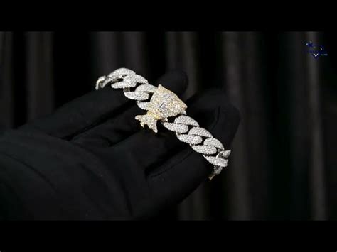 Lab Diamond Bracelet - Adorable 14 Kt Yellow Gold White Round Cut Lab ...