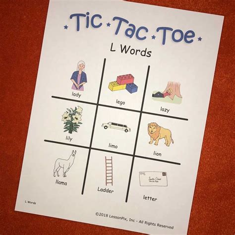 Vocabulary Tic-Tac-Toe inside Tic Tac Toe Template Word – Creative ...