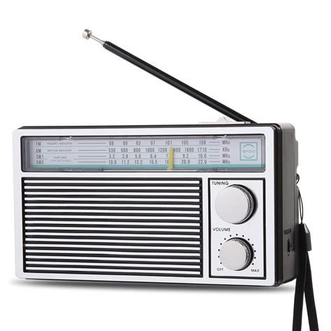 Radios Portable AM FM Retro Radio, Transistor Radios with Loud Speakers ...