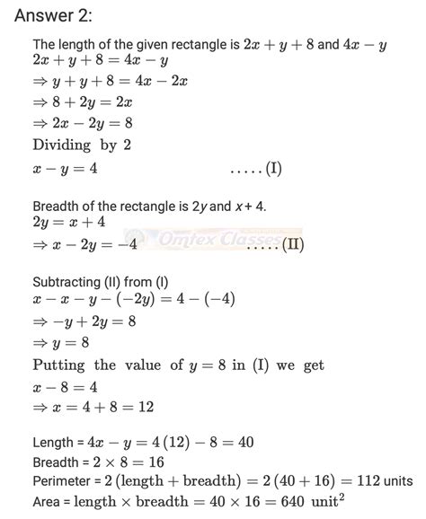 Education: Practice Set 1.5, Linear Equation in Two Unknown Variables,
