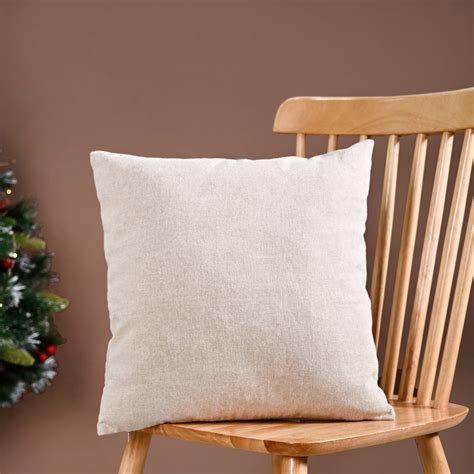 Chambray Cotton Cushion Cover With Floral Embroidery 40x40cm Online ...