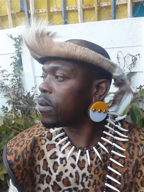 Zulu African Earrings Ethnic Hat for Men Set, African Ethnic Hat, Masai ...