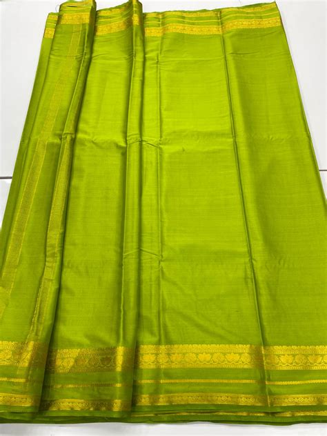 Mysore Crepe Self Lotus Border Saree ( 3238-R ) – Ramaiahs