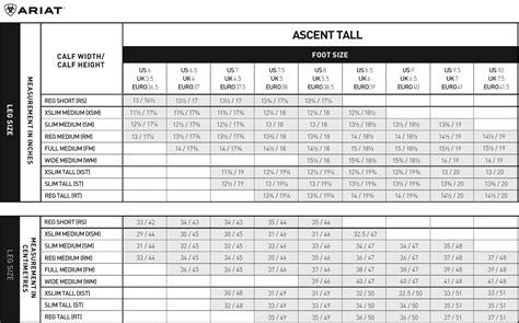 Ariat Tall Riding Boots Size Chart at Winifred Thompson blog