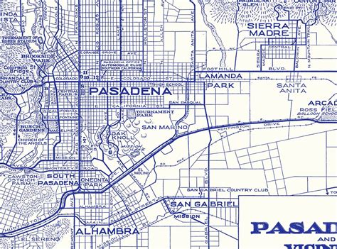 California Map Pasadena