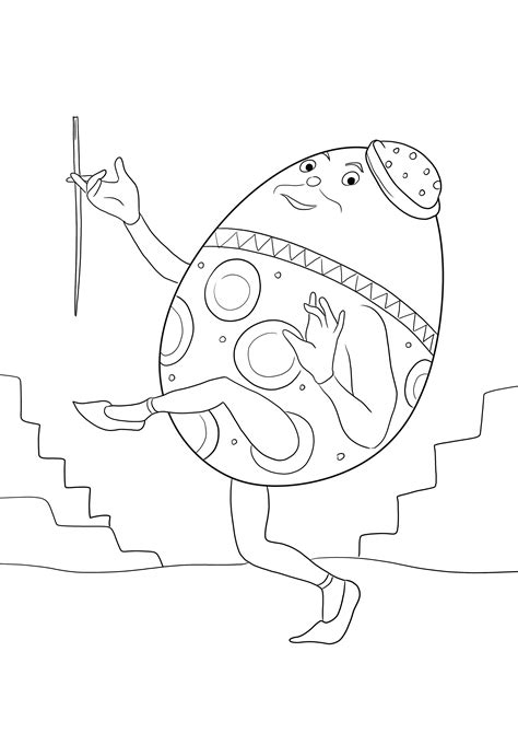 Humpty Dumpty Kleurplaat Humpty Dumpty Op Een Bakstenen Muur