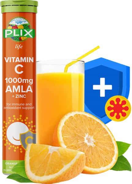 Buy PLIX IMMUNITY BOOSTER VITAMIN C 15 EFFERVESCENT TABLETS- PACK OF 1 ...