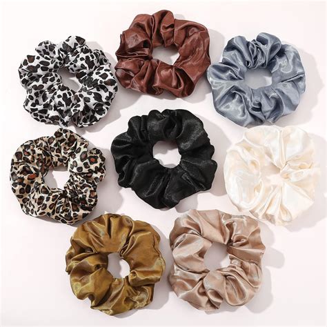 Amazon.com : Satin Scrunchies For Hair ,9 Pcs Soft Silk Elastic Hair ...