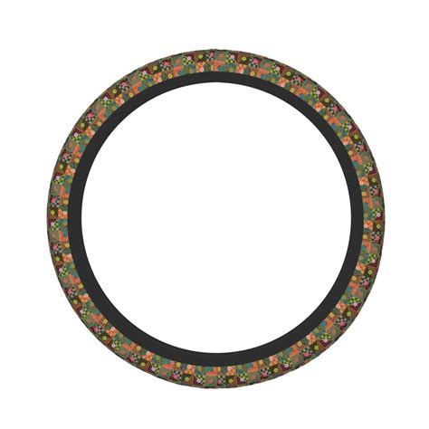 Daiia different patchwork Pattern Steering Wheel Cover Auto Steering Wheel Covers Breathable ...