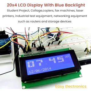 Easy Electronics 20x4 LCD Display With Blue Backlight : Amazon.in ...