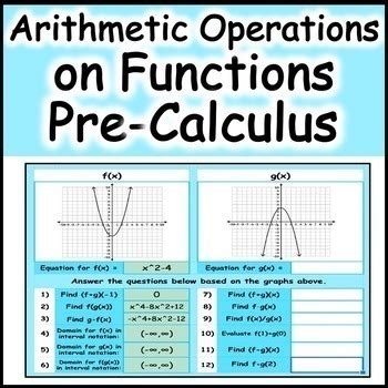Image result for Arithmetic Operations with Functions
