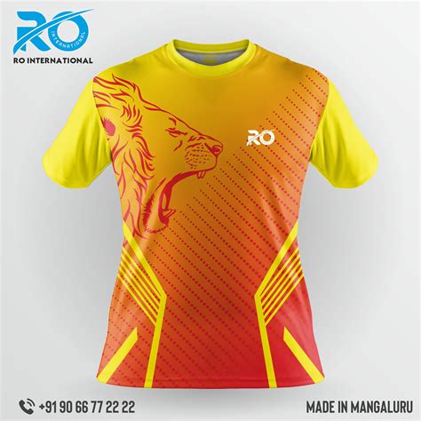 Ro FS Sublimation Jersey Red Yellow | Sport shirt design, Jersey design ...