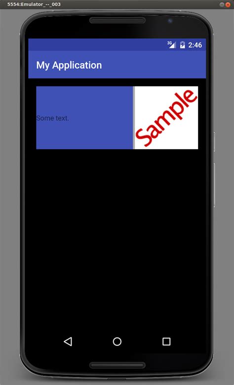 Horizontal Layout Android 的图像结果