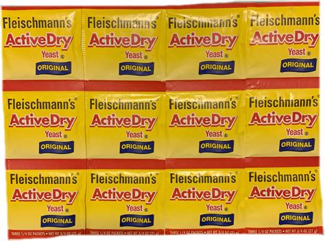 Amazon.com : Fleischmann's Yeast, Active, Dry, 0.75-Ounce Packet (Pack ...