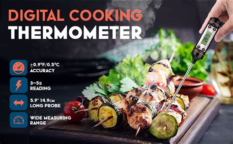 SYGA Kitchen Thermometer Digital Multi-Functional with Instant Read ...