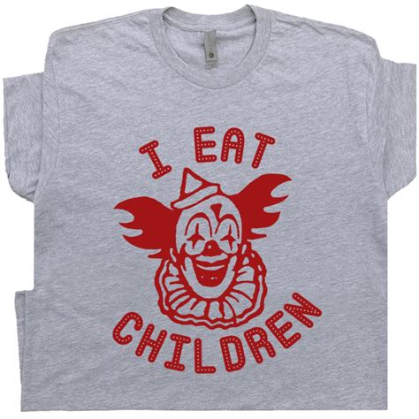 Buy Creepy Clown T Shirt Pennywise The Vintage Weird Circus Tee 70s 80s ...