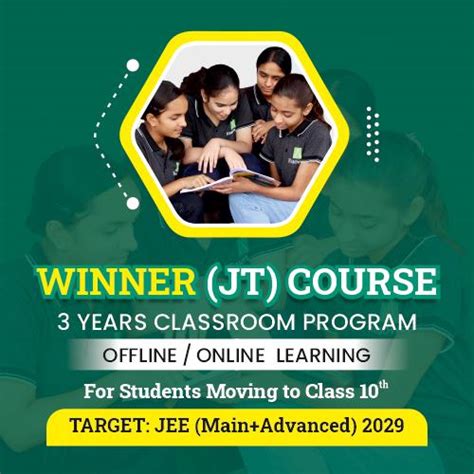 Resonance JEE Advanced Course for Class 10 WINNER (JT)