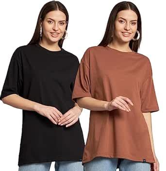 Buy Trillion Women Oversize Tshirts Combo (Pack of 2) at Amazon.in