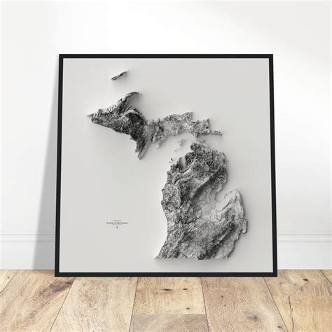 Michigan Elevation Map