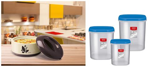 Buy Milton Quadra Storage Container, Set of 3, 2000 ml, 3000 ml, 4000 ...