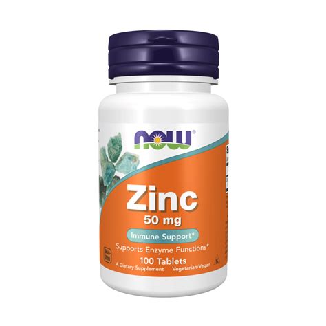 Now Foods Zinc 50 Mg 100 Tablets - The Outlet