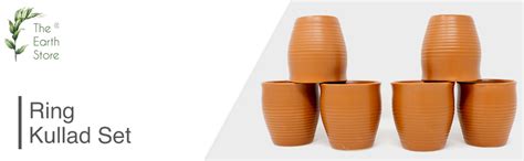 The Earth Store Re-useable Brown Ring Ceramic Traditional Style Kullad ...